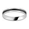 Alliance homme ruban or blanc et carbone_x000D_
18 carats - vue V2