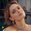 Créoles Sif Jakobs ELLISSE PIANURA medio_x000D_
argent - vue V2