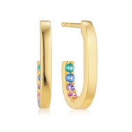 créoles Sif Jakobs CAPIZZI PICCOLO_x000D_
argent plaqué or et oxydes multicolores