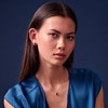 Collier Sif Jakobs ELLISSE CAREZZA_x000D_
plaqué or jargent plaqué or et oxyde bleu - vue V2