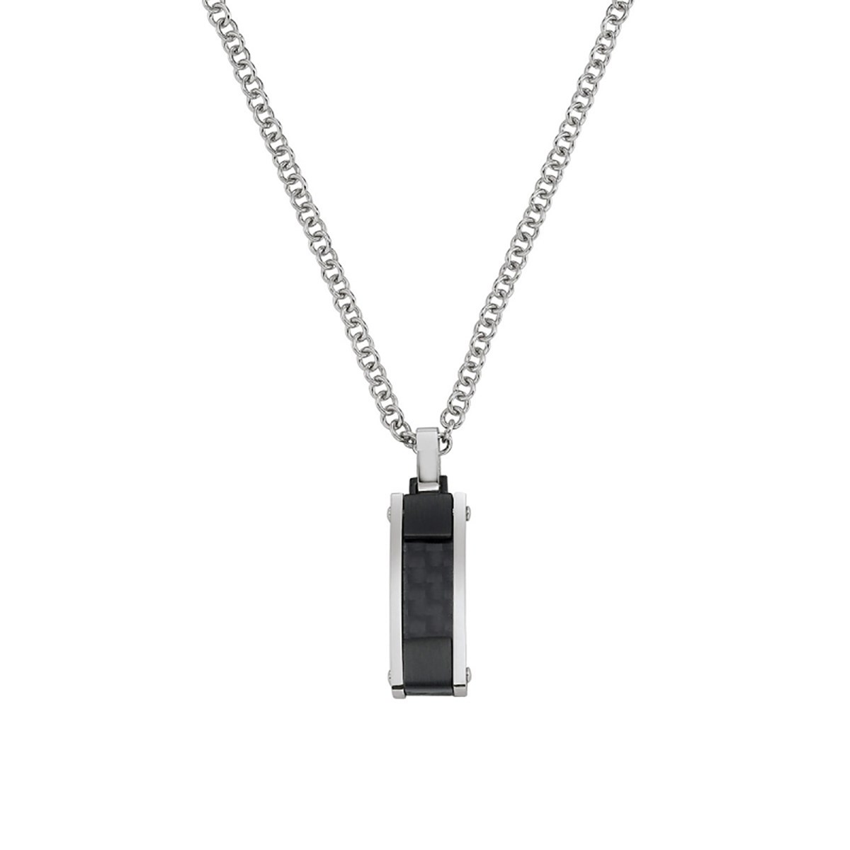 Collier homme Jourdan Nunki fibre de carbone noire