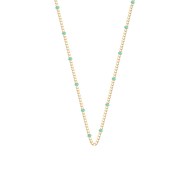 Collier Les Cadettes chaine bille laque vert d'eau
