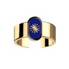 Bague Les Cadettes Felicidad laque bleue nuit oxyde - vue V2