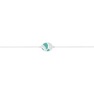 Bracelet Les Cadettes chaine tigre laque verte/grise