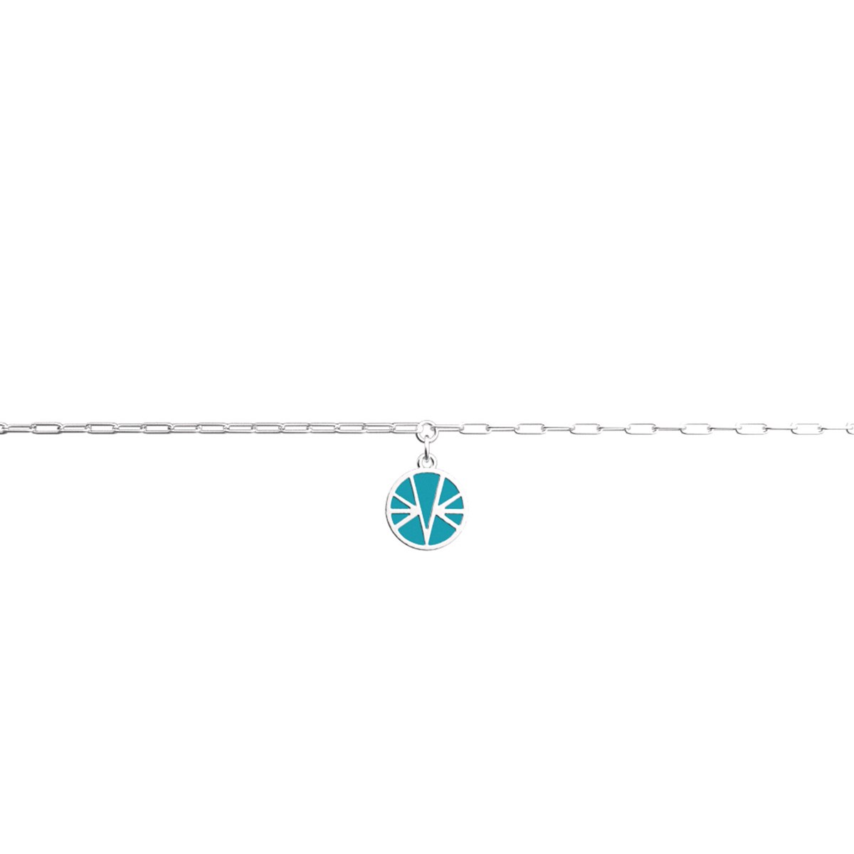 Bracelet Les Cadettes Ibiza pampille laque turquoise