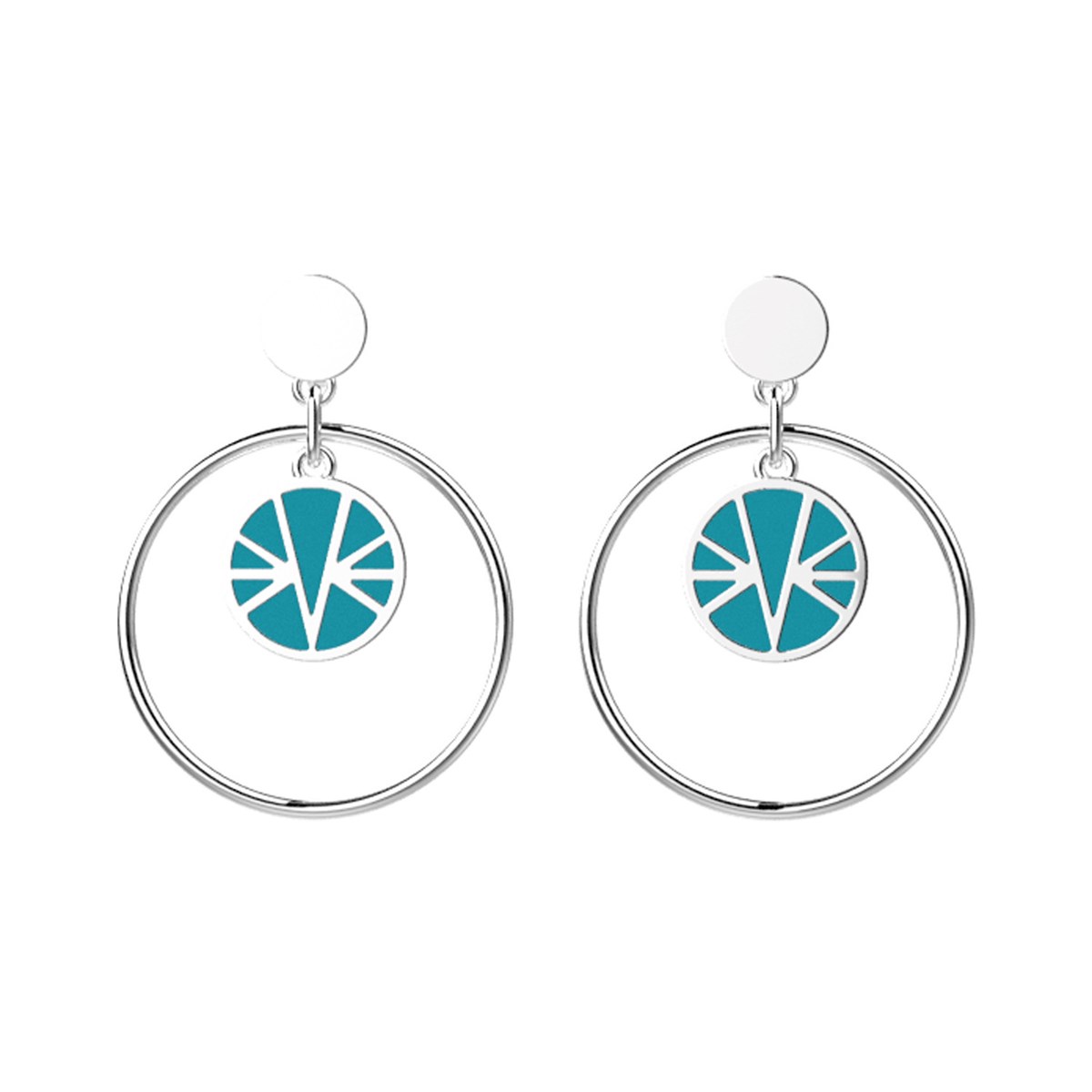 Boucles d'oreilles Les Cadettes Ibiza turquoises