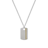 Collier homme Jourdan Nunko acier_x000D_
cable et diamant