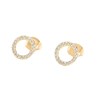 Boucles d'oreilles Agatha Rondou dorées_x000D_
cercle ajouré empierré - vue V1