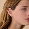 Boucles d'oreilles Agatha Rondou dorées_x000D_
cercle ajouré empierré - vue V2