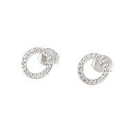 Boucles d'oreilles Agatha Rondou cercle ajouré
argent empierré
