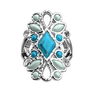 Bague Les Georgettes Rosace argentée