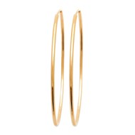 Créoles Brillaxis plaqué or fil rond 1.5 mm 50mm
