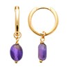 Boucles d'oreilles créoles Brillaxis amethiste
diamètre 13 mm - vue V3