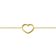 Bracelet Brillaxis coeur en or jaune 18k