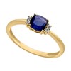 Bague Brillaxis Saphir et diamants or jaune 18carats - vue V1