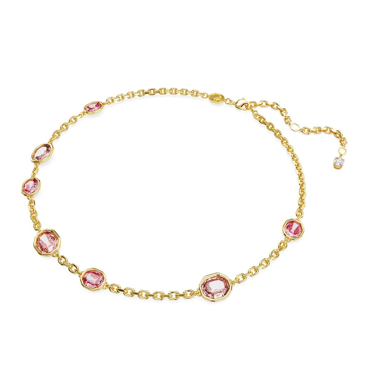 Collier Swarovski Imber taille octogonale rose - vue 2