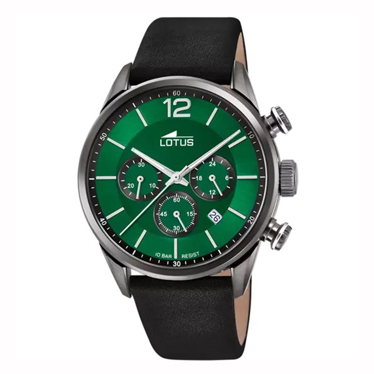 Montre Lotus chrono fond vert