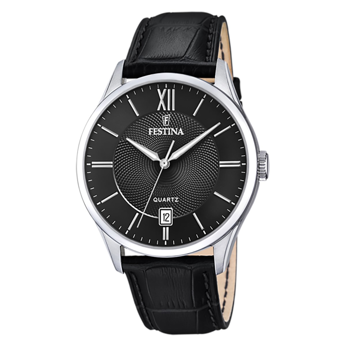 Montre Festina Classique cadran noir cuir noir