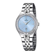 Montre femme Festina Mademoiselle acier
cadran bleu ciel