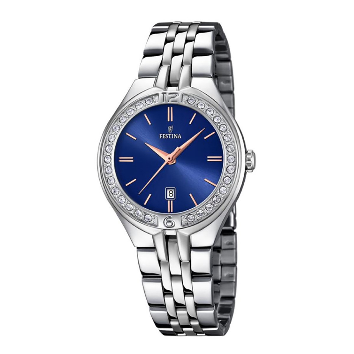 Montre femme Festina Mademoiselle acier
cadran bleu nuit