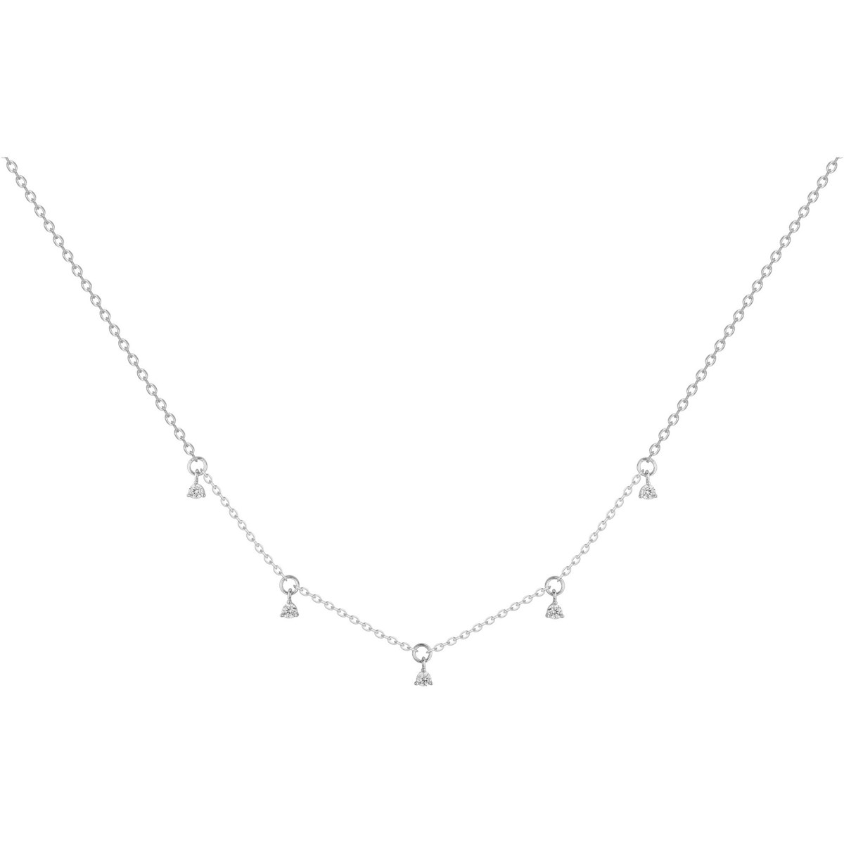 Collier en Argent avec oxyde de zirconium blanc