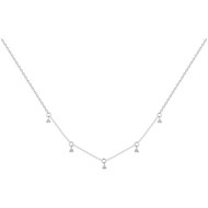 Collier multi-motifs en Argent avec oxyde de zirconium blanc