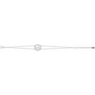 Bracelet souple mono-motif Astrid en Argent avec perle d'eau douce blanc