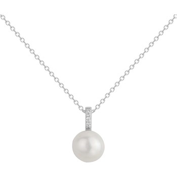 Collier mono-motif Astrid en Argent avec perle d'eau douce blanc