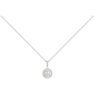 Collier mono-motif en Argent avec perle d'eau douce blanc