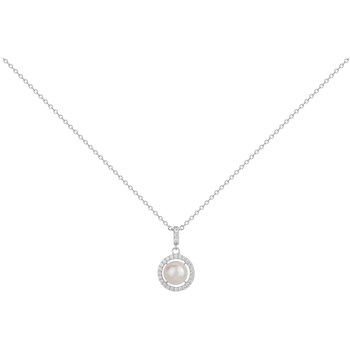 Collier mono-motif Astrid en Argent avec perle d'eau douce blanc