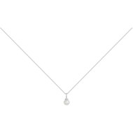 Collier mono-motif en Argent avec perle d'eau douce blanc