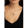 Collier mono-motif Jeanne en Argent avec oxyde de zirconium blanc - vue V2