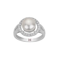 Bague Astrid en Argent avec perle d'eau douce blanc