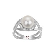 Bague Astrid en Argent avec perle d'eau douce blanc