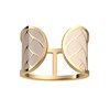Bague Les Cadettes Lotus dorée laquée nude - vue V1