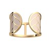 Bague Les Cadettes Lotus dorée laquée nude - vue V2