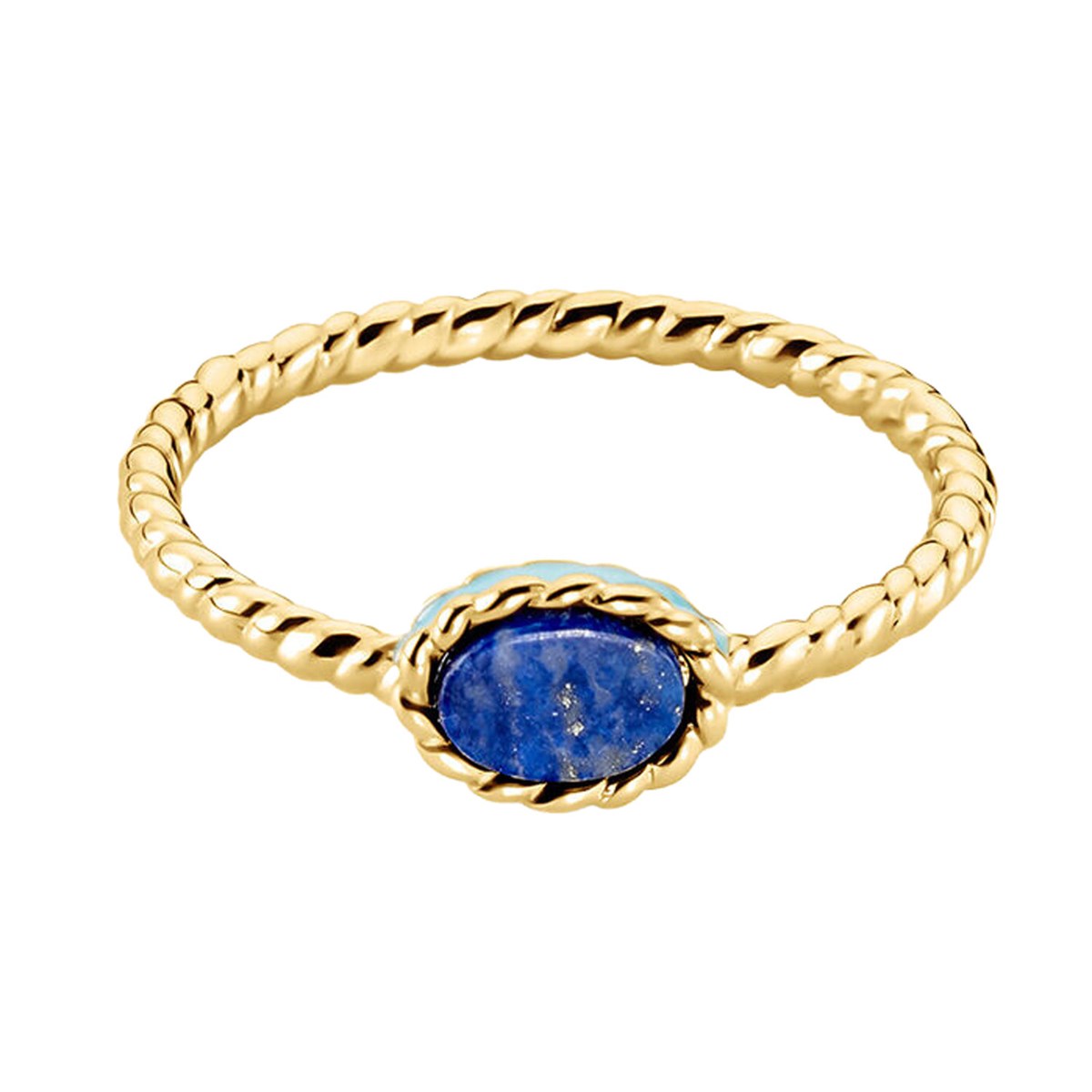 Bague Agatha Atma laiton lapis lazuli - vue 3