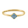 Bague fine Agatha Beloved fleur dorée - vue V3