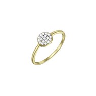 Bague Agatha Cristal dorée - T56