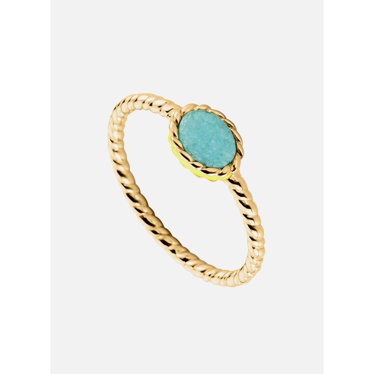 Bague Agatha Atma dorée Amazonite - vue 4