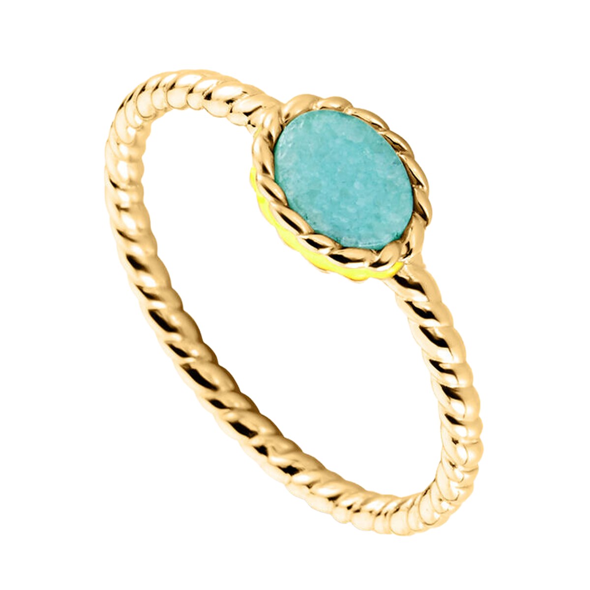 Bague Agatha Atma dorée Amazonite - vue 5