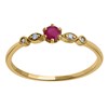 Bague Brillaxis or jaune rubis diamants - vue V1