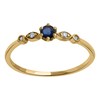 Bague Brillaxis or jaune saphir diamants - vue V2