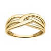 Bague Brillaxis or jaune six branches entrelacées - vue V2