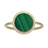 Bague Brillaxis or jaune 18 carats malachite