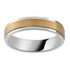 Alliance tournante or jaune et blanc 9 carats - vue V2