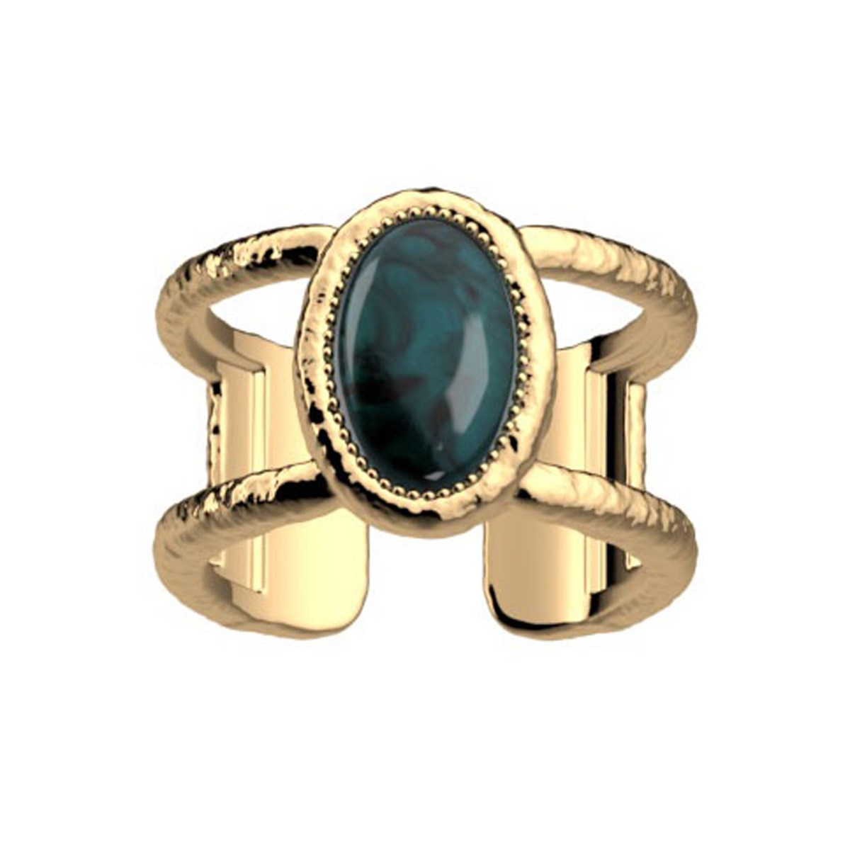 Bague Les Georgettes Mirage apatite bleue 12 mm - vue 2