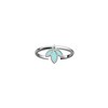 Bague Les Cadettes Lotus argentée avec pampille - vue V1