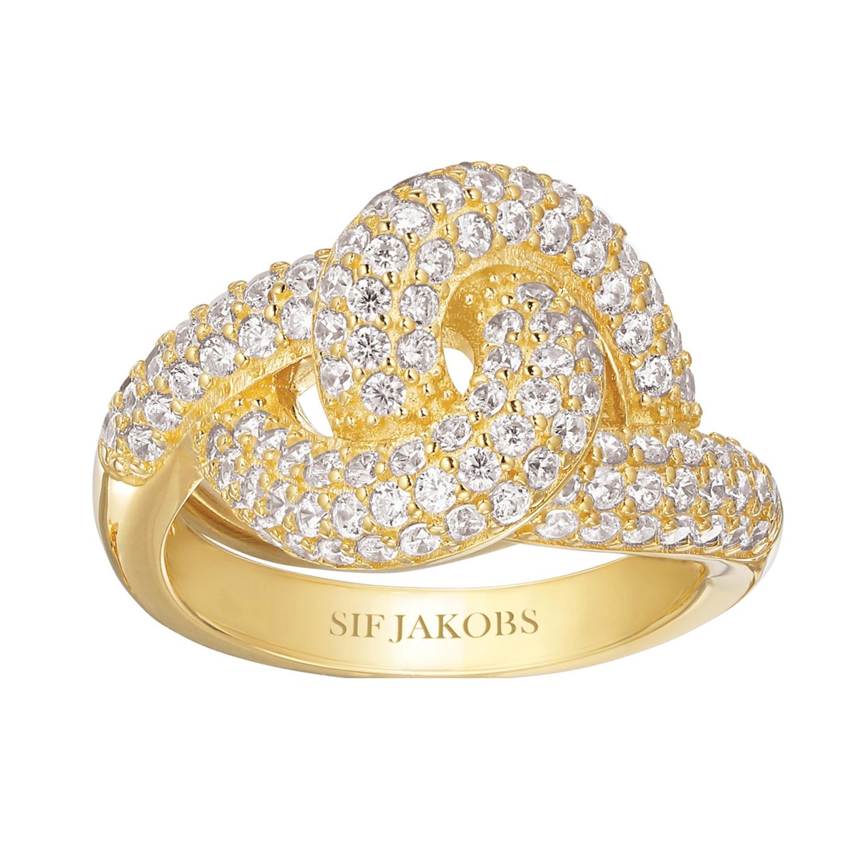 Bague Sif Jakobs Imperia argent plaqué or