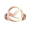 Bague ronde Les Georgettes Epis de blé rosée 16mm - vue V1